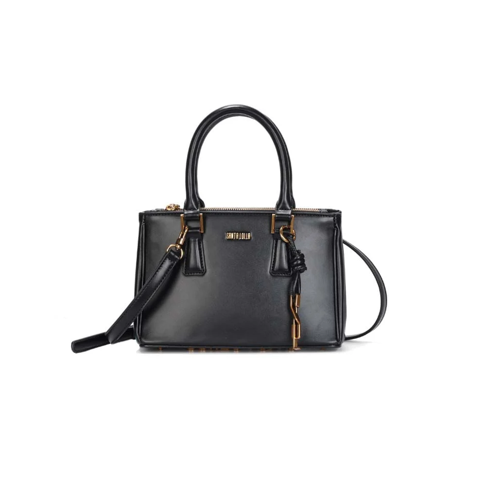 Bolsa Pequena Quadrada Soft Preta Transversal - vista 1 de 5