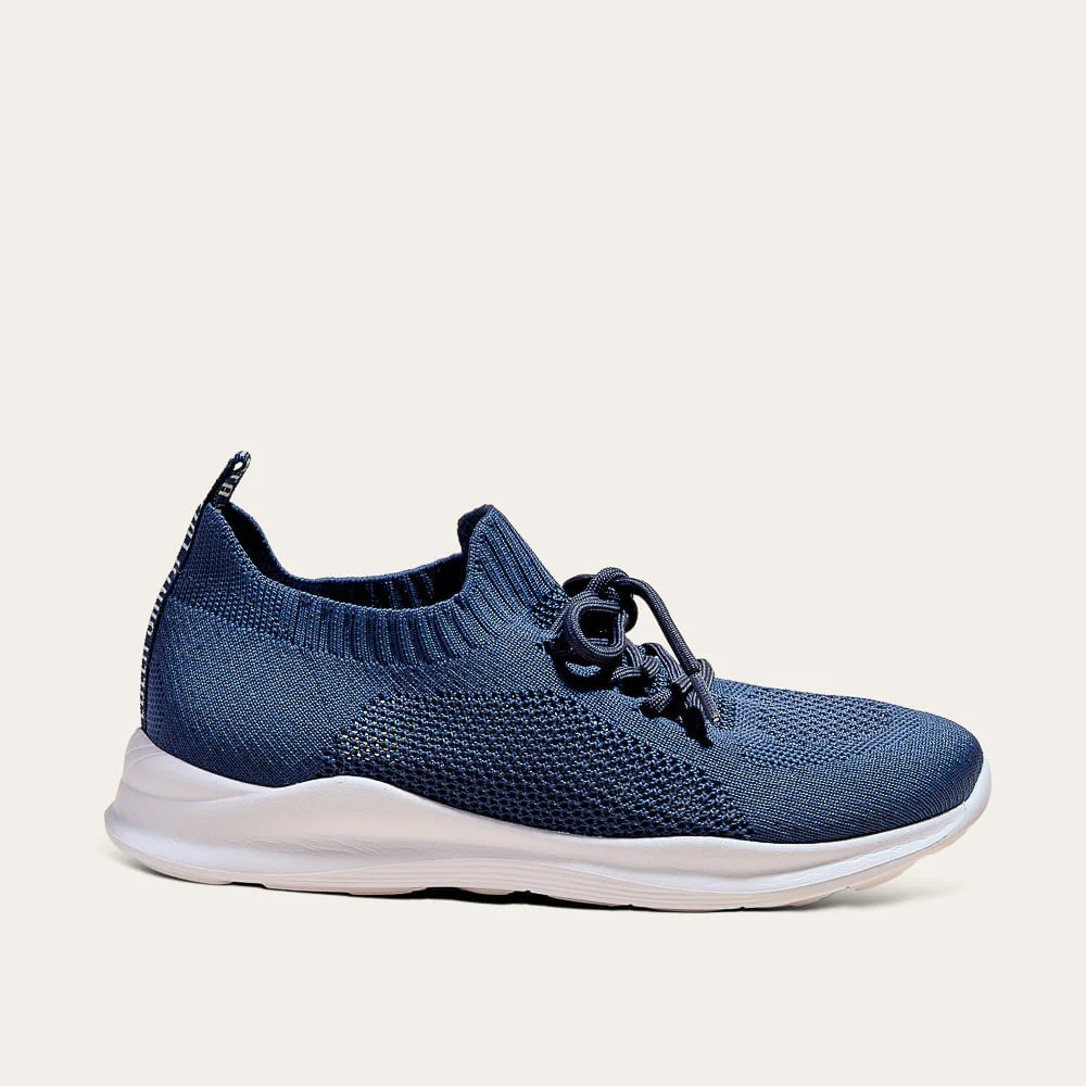 Tênis Tecido Knit Azul Marinho - vista 1 de 2