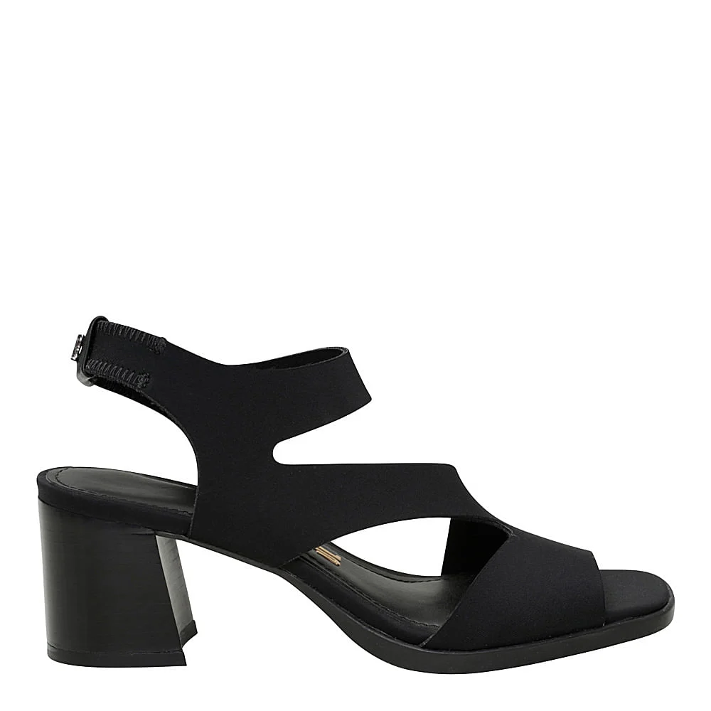 Sandália Neoprene Recorte Preto - vista 1 de 3