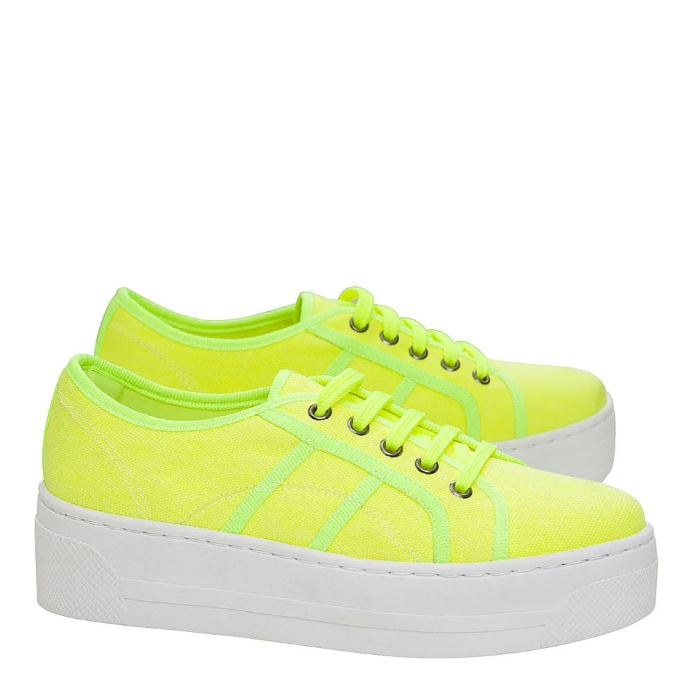 Tênis Detalhes Amarelo Neon - vista 2 de 4