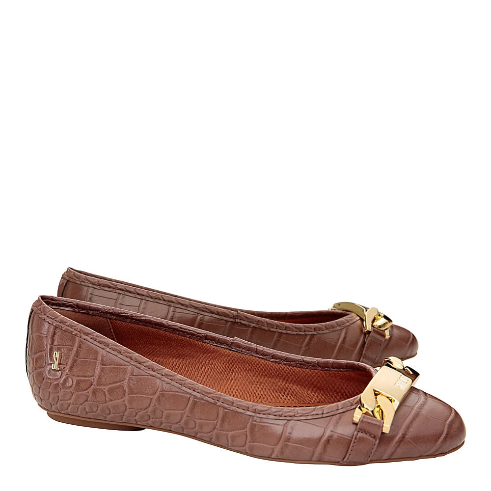 Sapatilha Croco Fivela Marrom - vista 1 de 2
