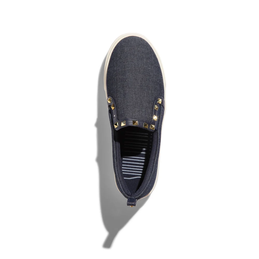 Tênis Slip On Azul Jeans Tachas - vista 2 de 4