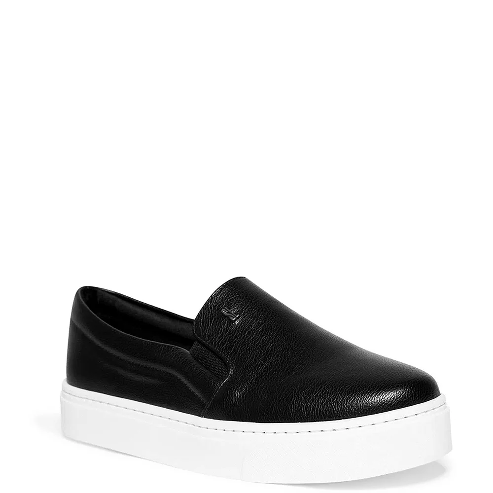 Tênis Slip On New Pele Preto - vista 3 de 4