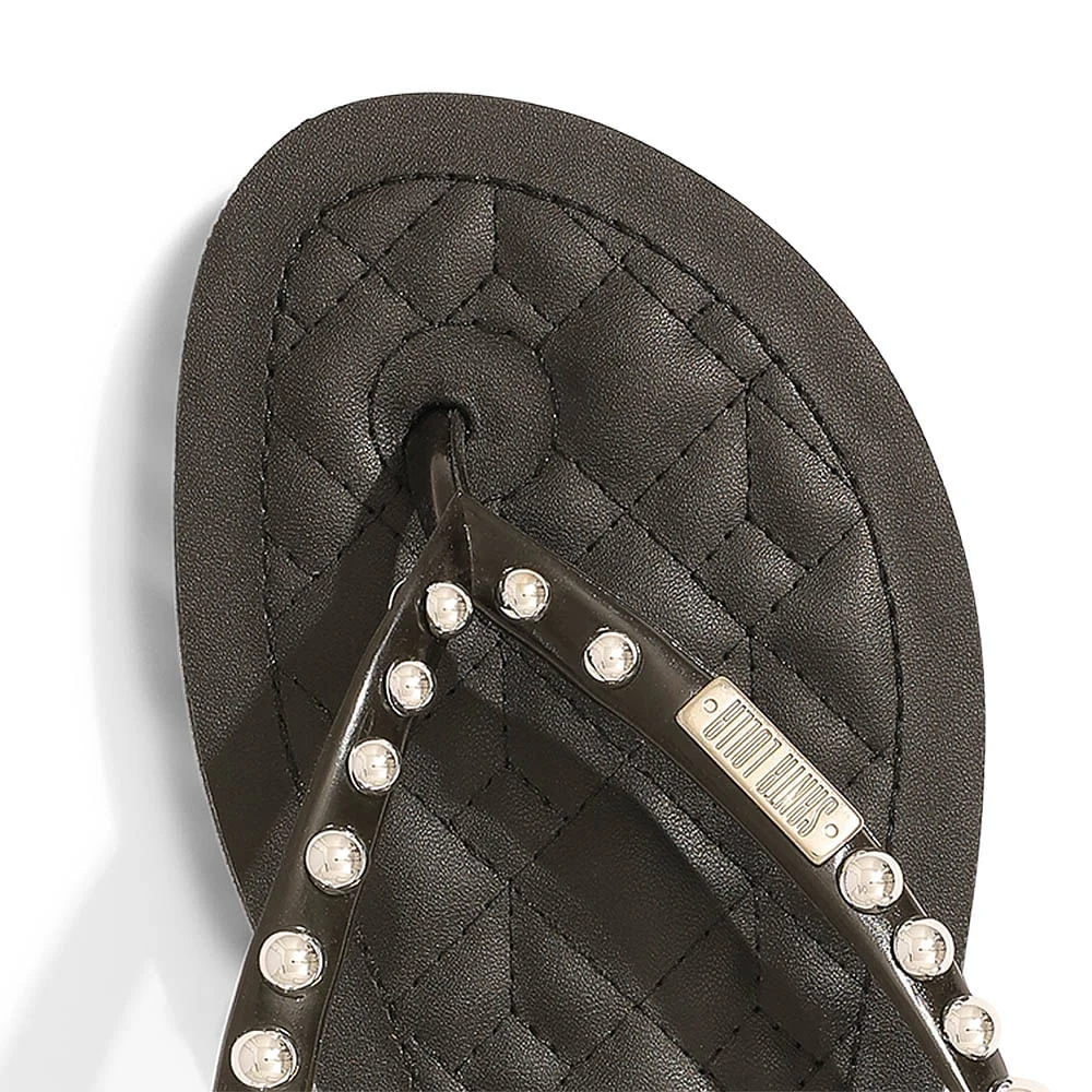 Flip Flop New Couro Pelica Soft Metal Preto - vista 6 de 6