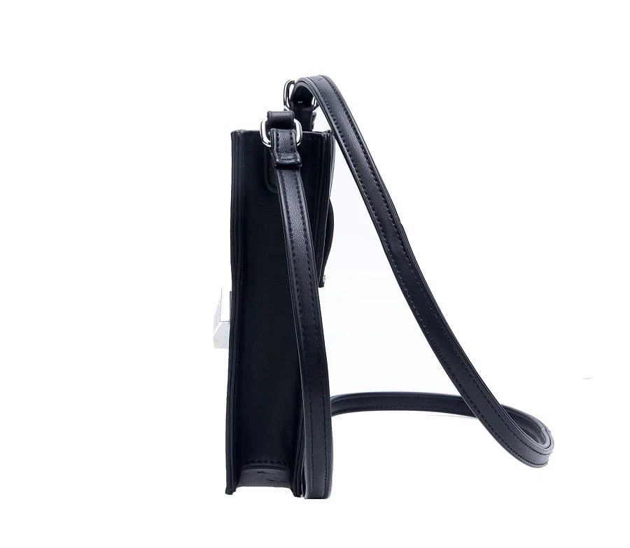 Bolsa Phone Bag Linho Preto e Branco - vista 2 de 4