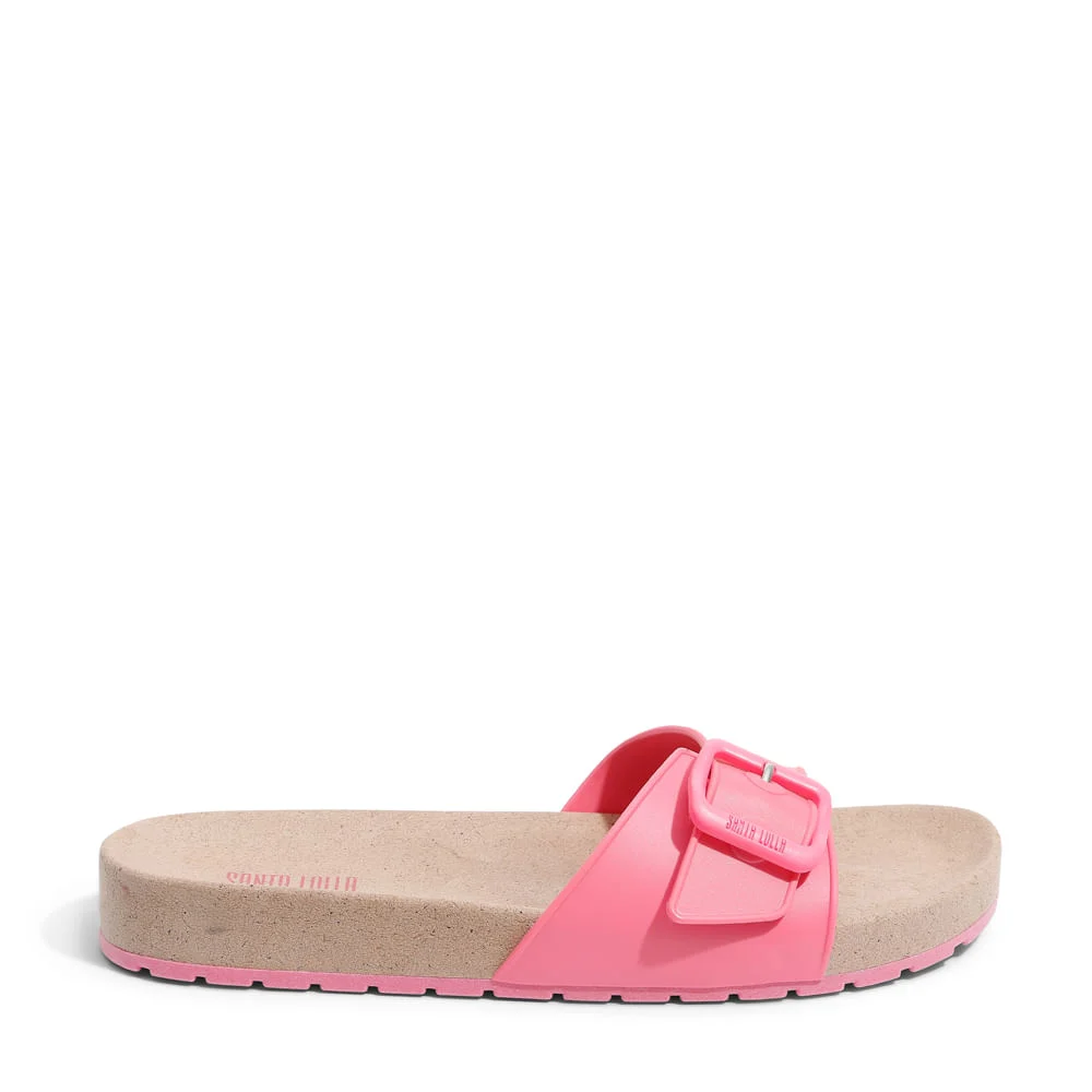 Slide Borracha Fivela Rosa Camélia - vista 1 de 4