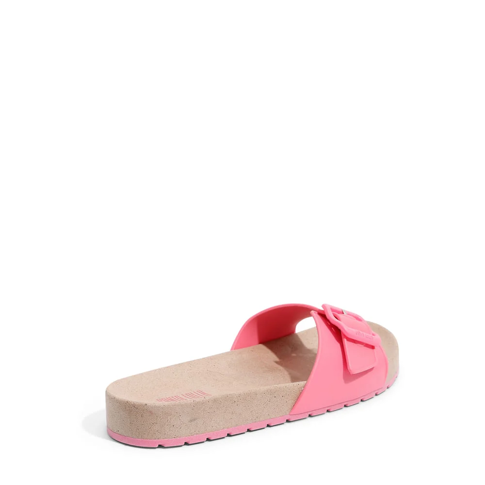 Slide Borracha Fivela Rosa Camélia - vista 3 de 4