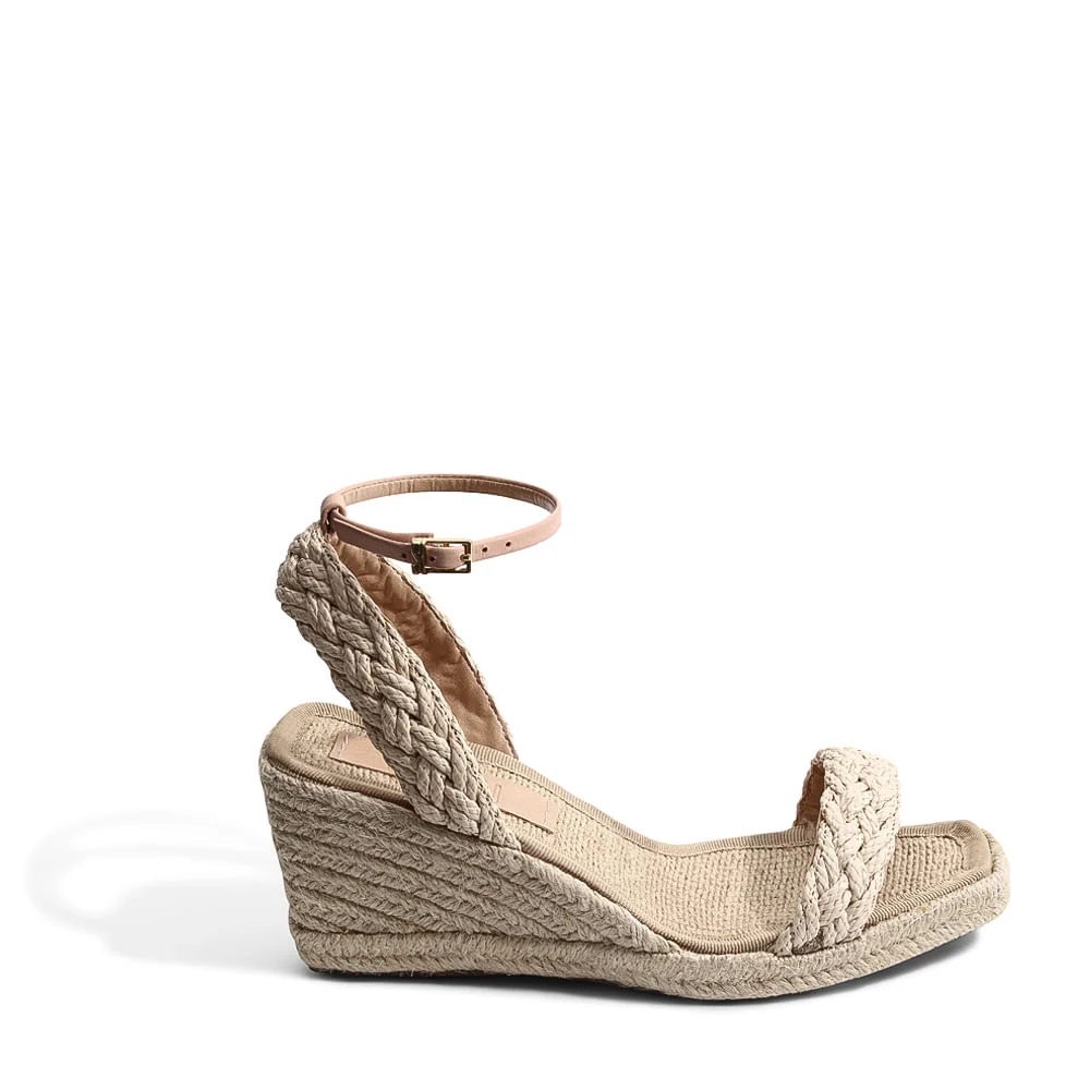 Espadrille Trança Nude Rosado - vista 1 de 3