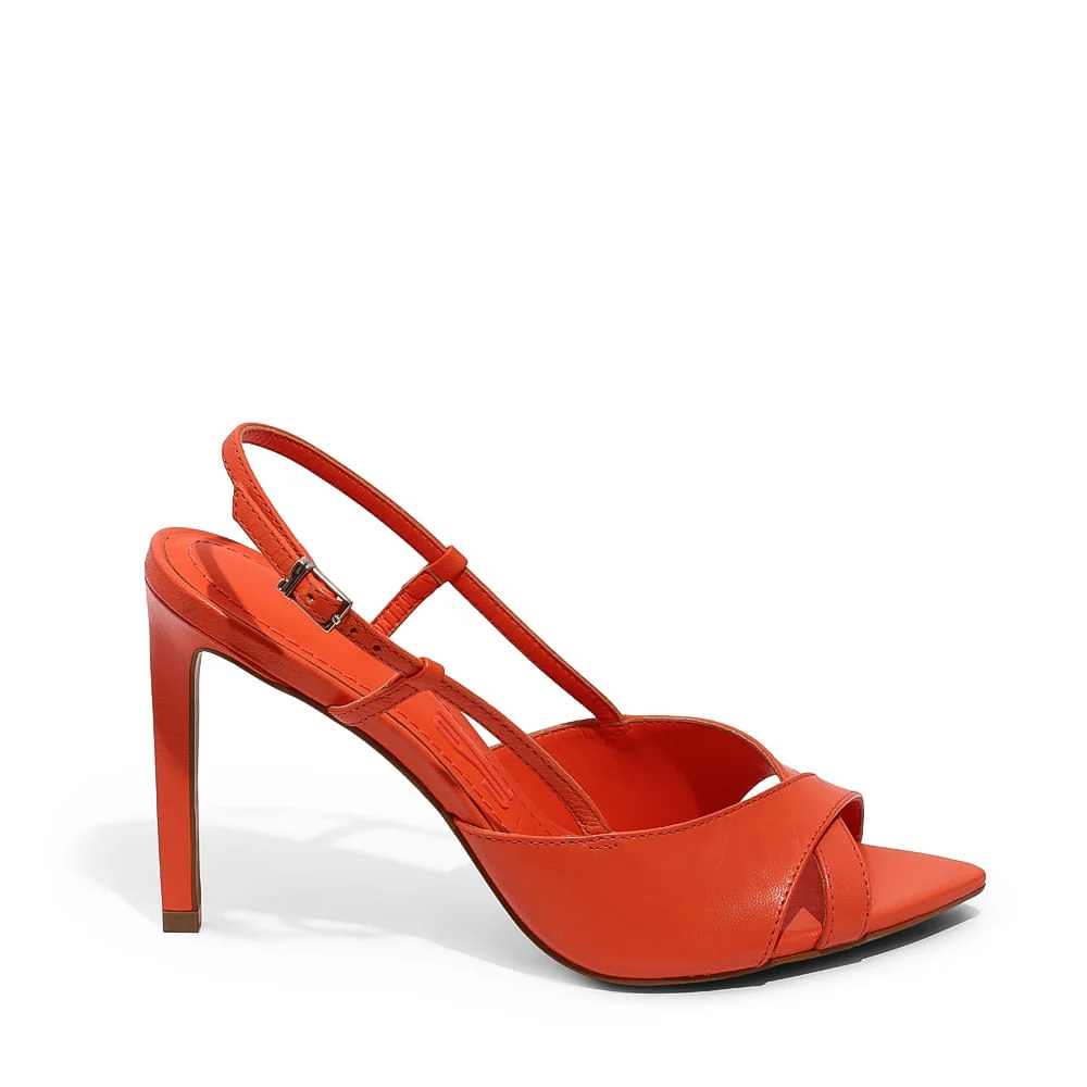 Peep Toe Couro Pelica Premium Flame - vista 1 de 3