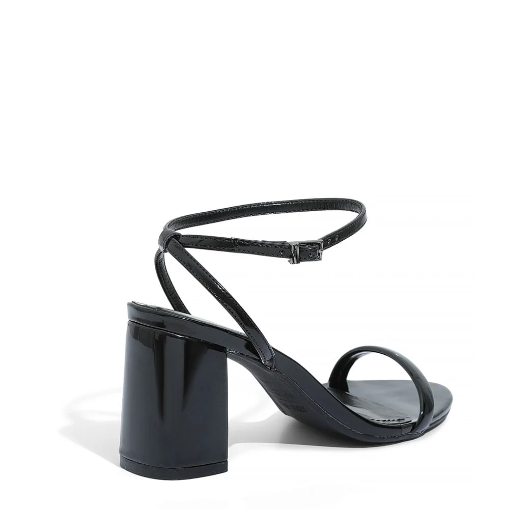 Sandalia Verniz Anzeli Preto - vista 3 de 3