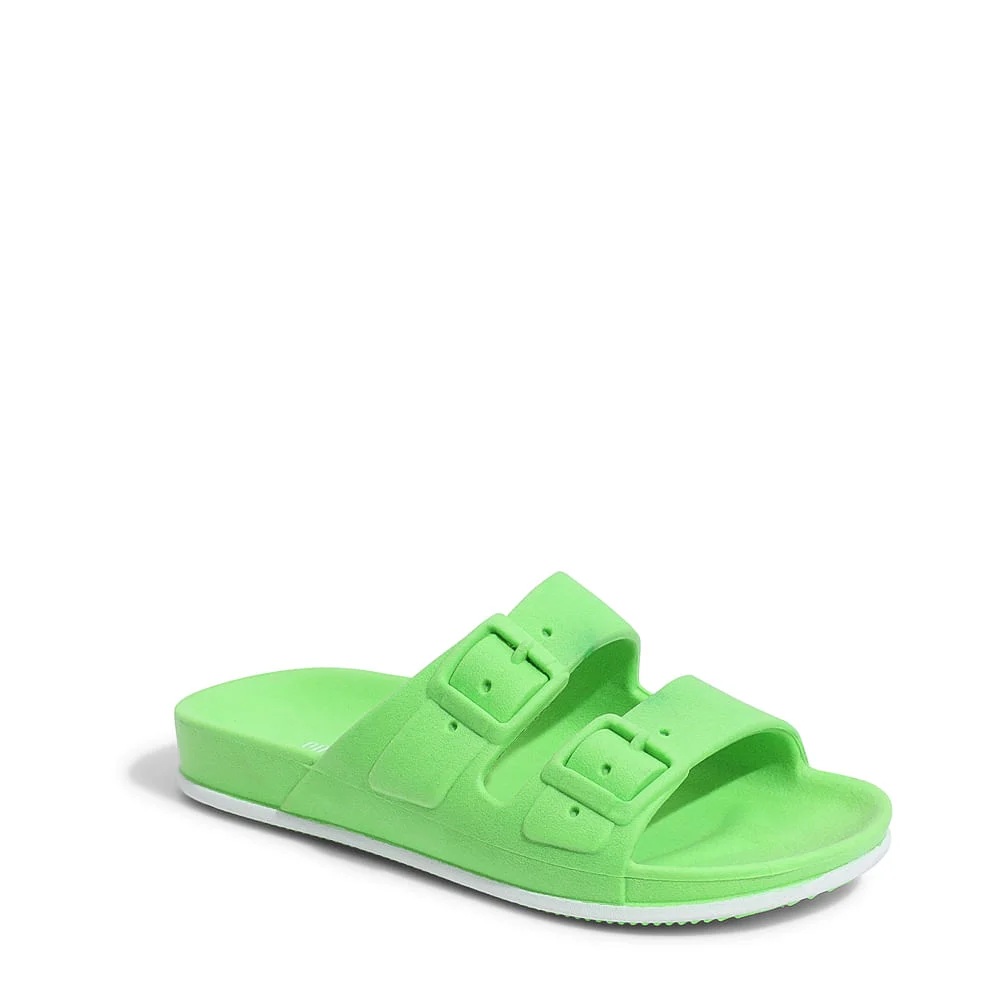 Sandália Slide Infantil Verde Poison Borracha - vista 3 de 4