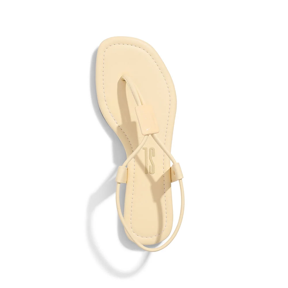 Rasteira Napa Santorine Creme - vista 2 de 4
