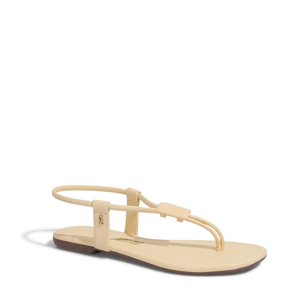 Rasteira Napa Santorine Creme - vista 3 de 4