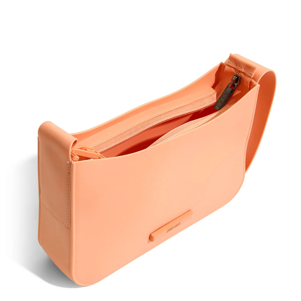 Bolsa Baguete Borracha Laranja Pêssego - vista 4 de 5