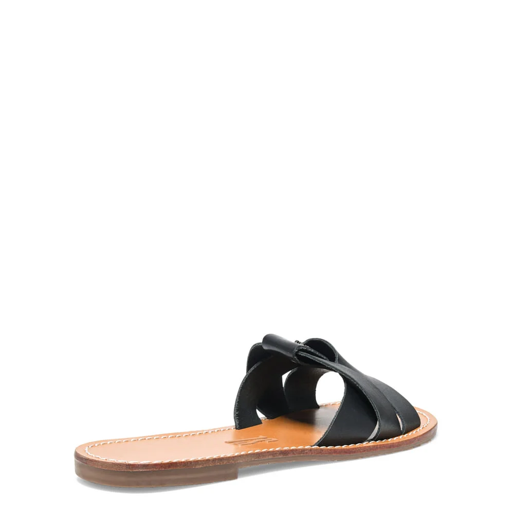 Rasteira Flat Tiras Entrelaçadas Couro Nobre Preto - vista 4 de 4