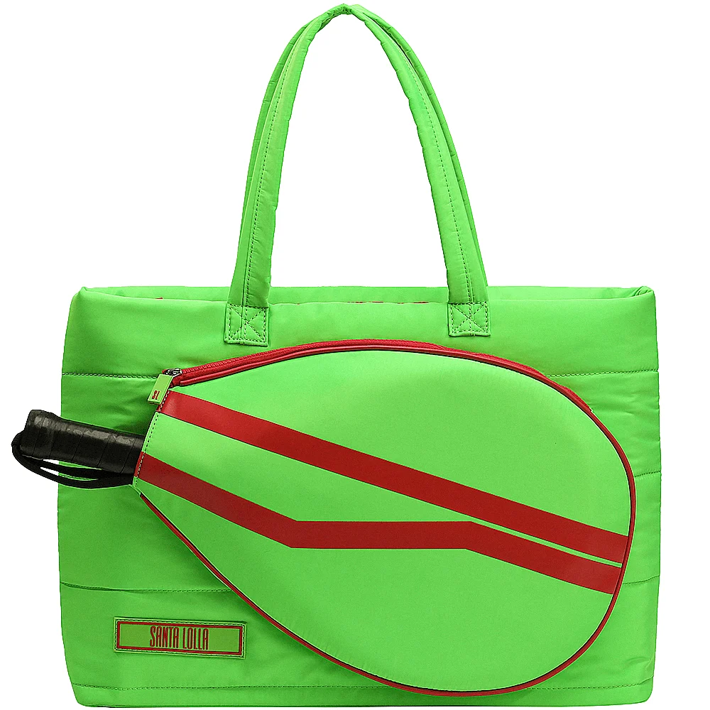 Bolsa Para Beach Tennis de Nylon Verde Neon - vista 1 de 3