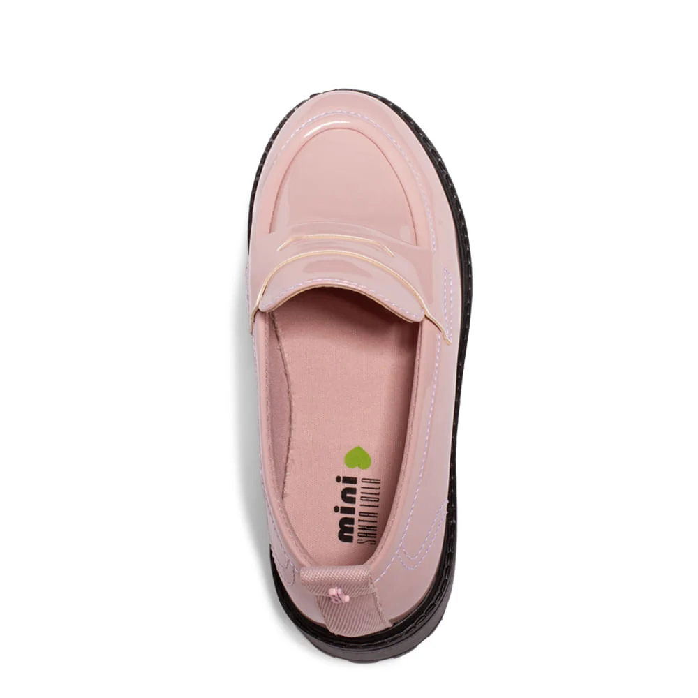 Sapato Mocassim Infantil Rosa Verniz Anzeli - vista 3 de 5