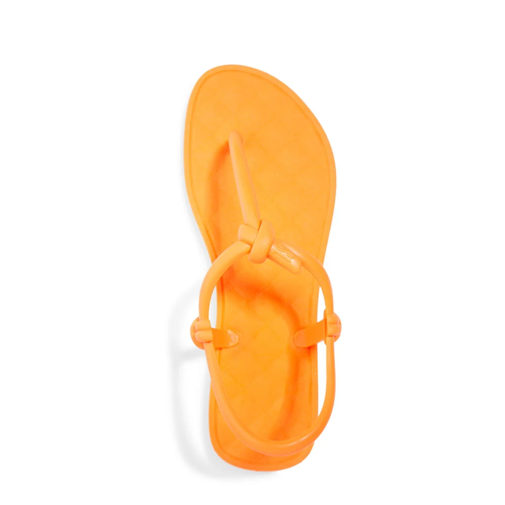 Rasteira Laranja Borracha Tira Slim - vista 3 de 4