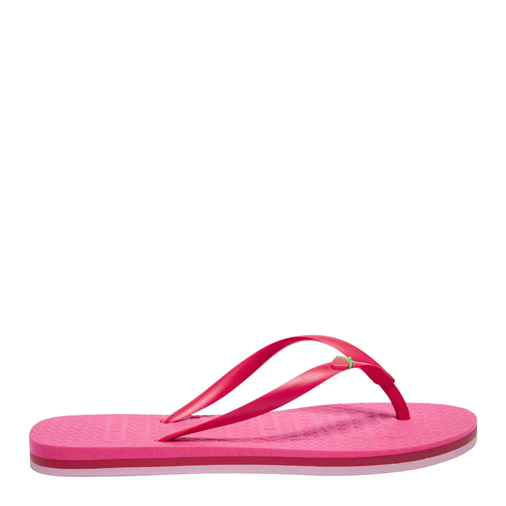 Flip Flop Borracha Vermelho Chilli Com Necessaire - vista 2 de 5