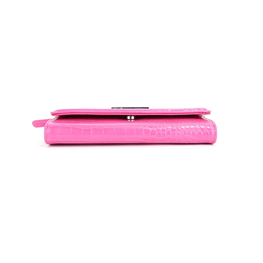 Bolsa Material Croco Pink - vista 4 de 5