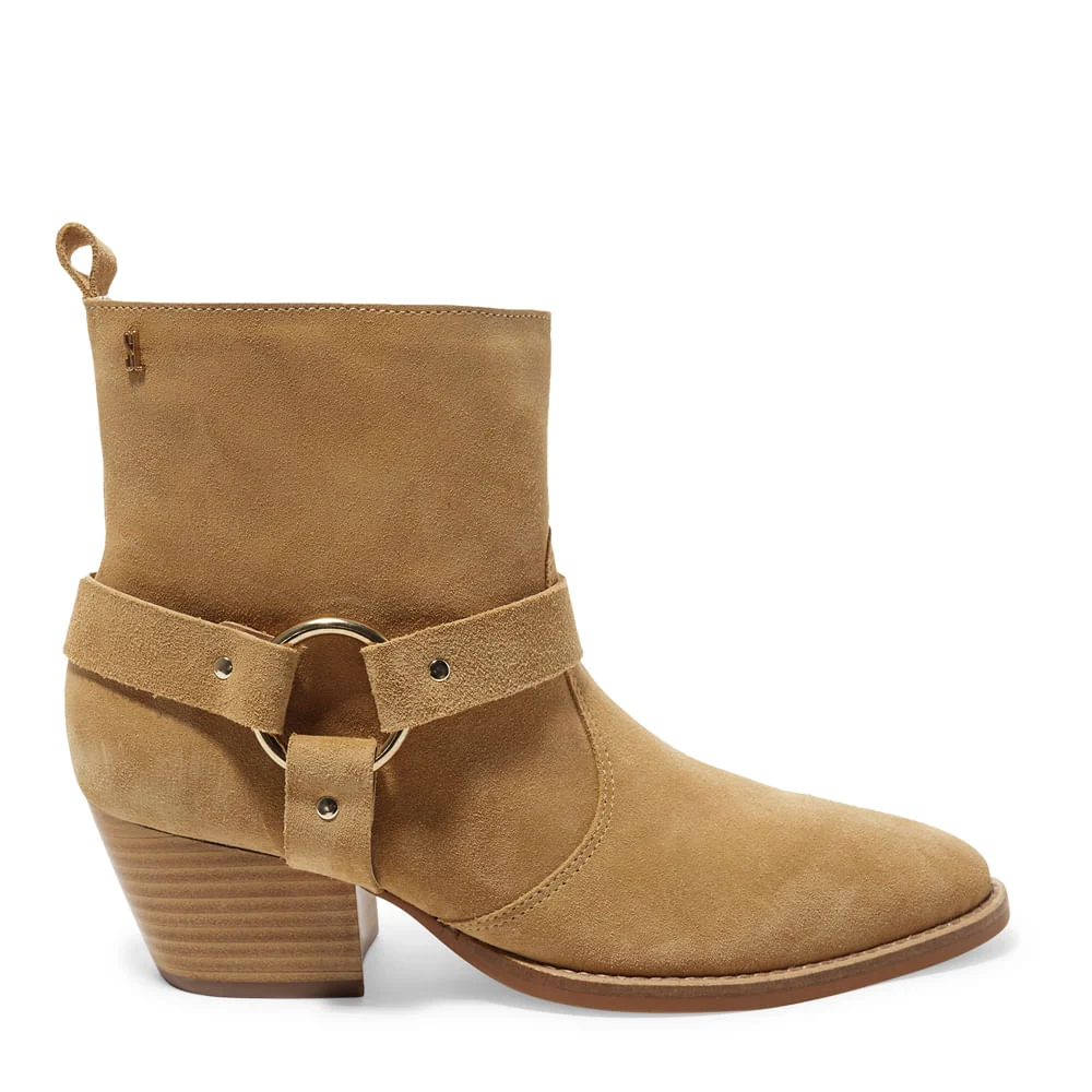 Bota Western Bege Couro Cano Baixo - vista 1 de 4