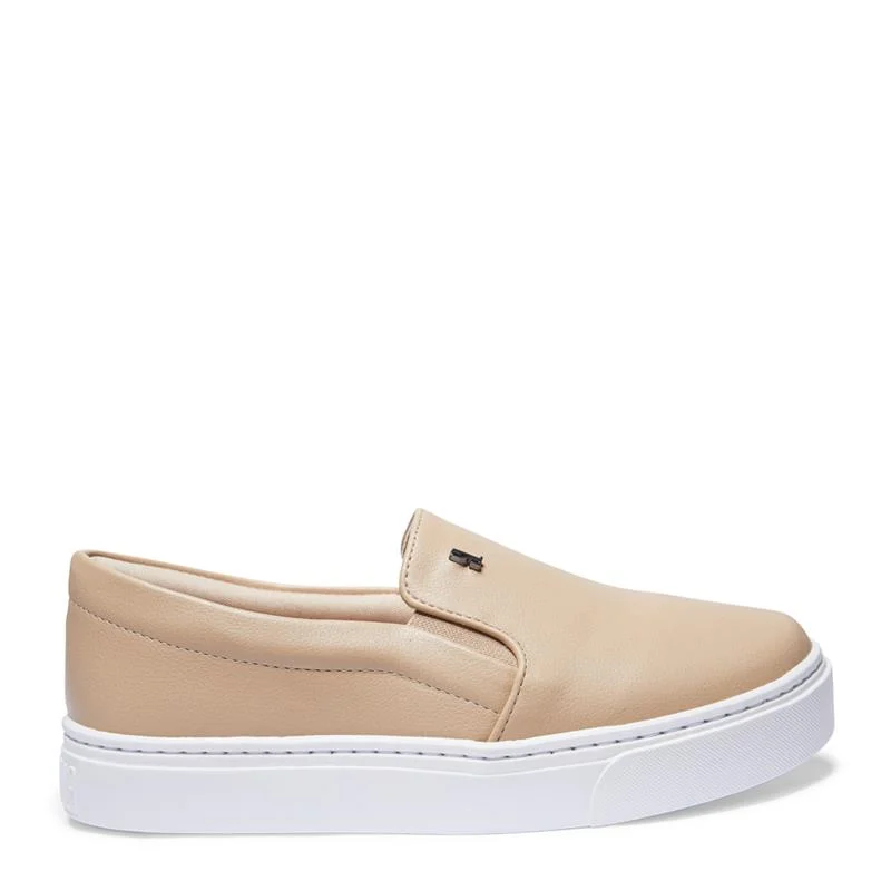 Tênis Slip On Bege Flatform - vista 1 de 3