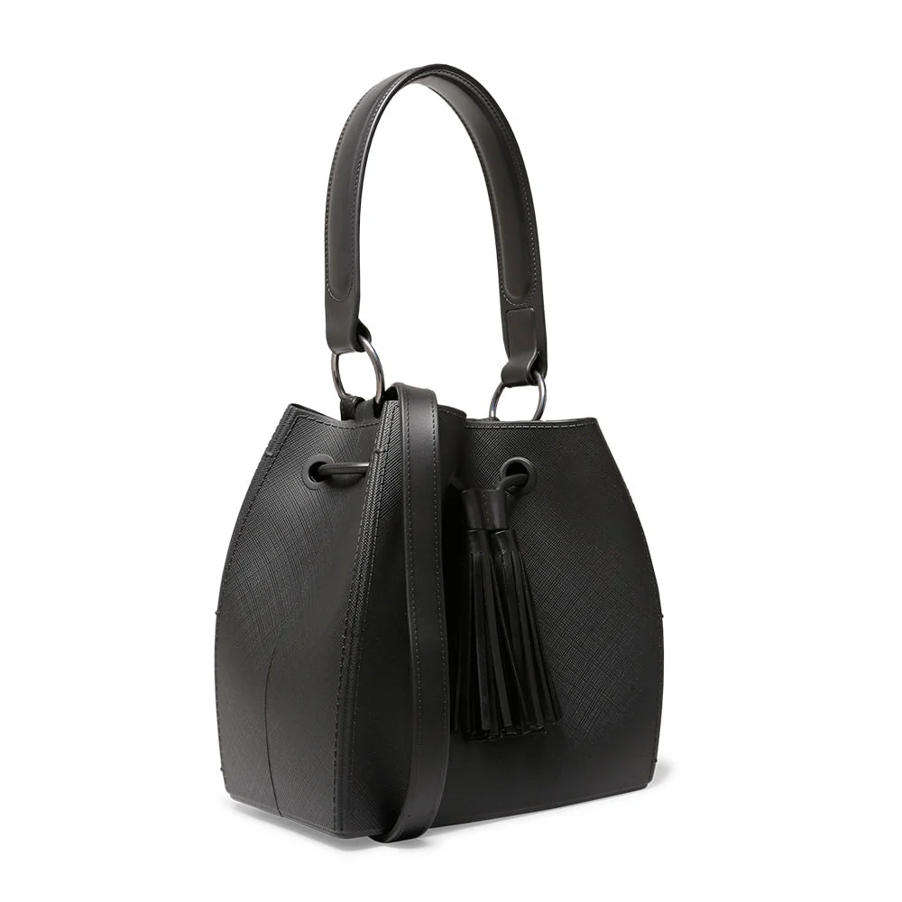 Bolsa Bucket Preta Borracha Barbicacho - vista 2 de 4
