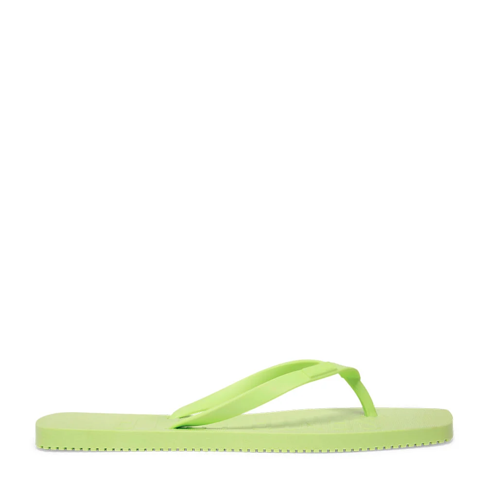 Flip Flop Verde Borracha Slim Bico Quadrado - vista 1 de 4