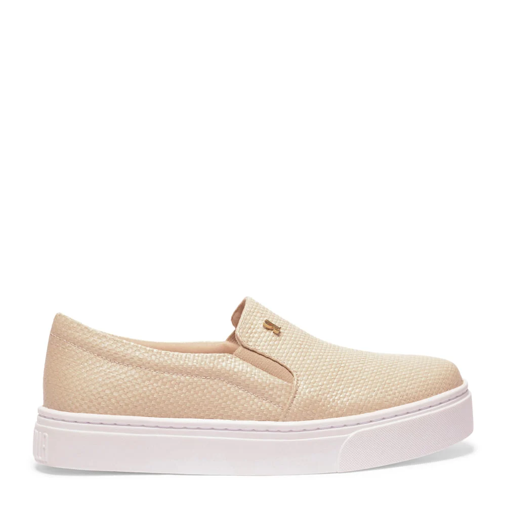 Tênis Slip On Palha Bege Natural - vista 1 de 4