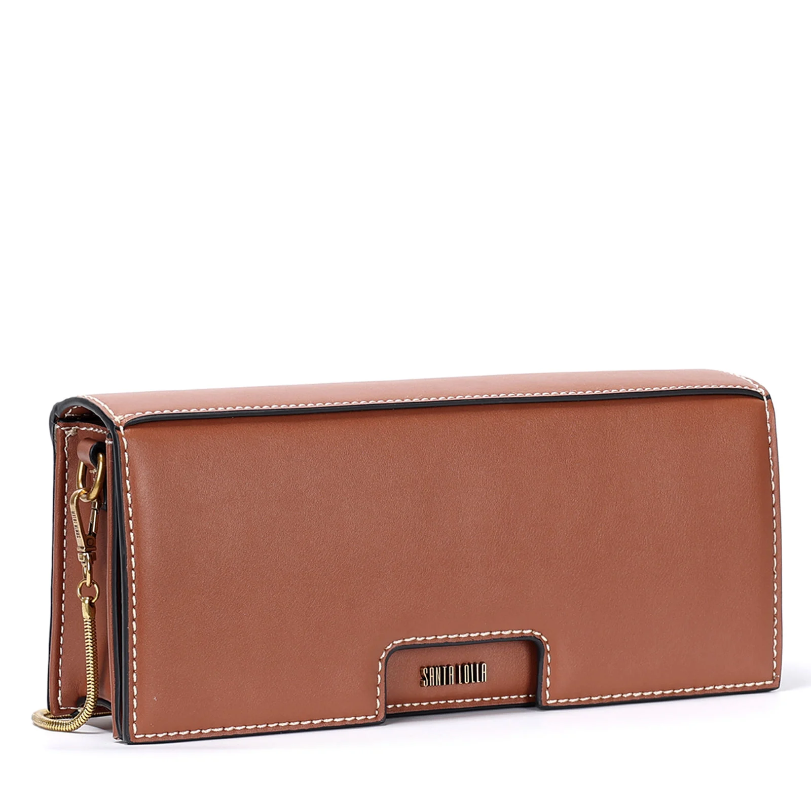 Bolsa Baguete Marrom Alça Fina - vista 2 de 3