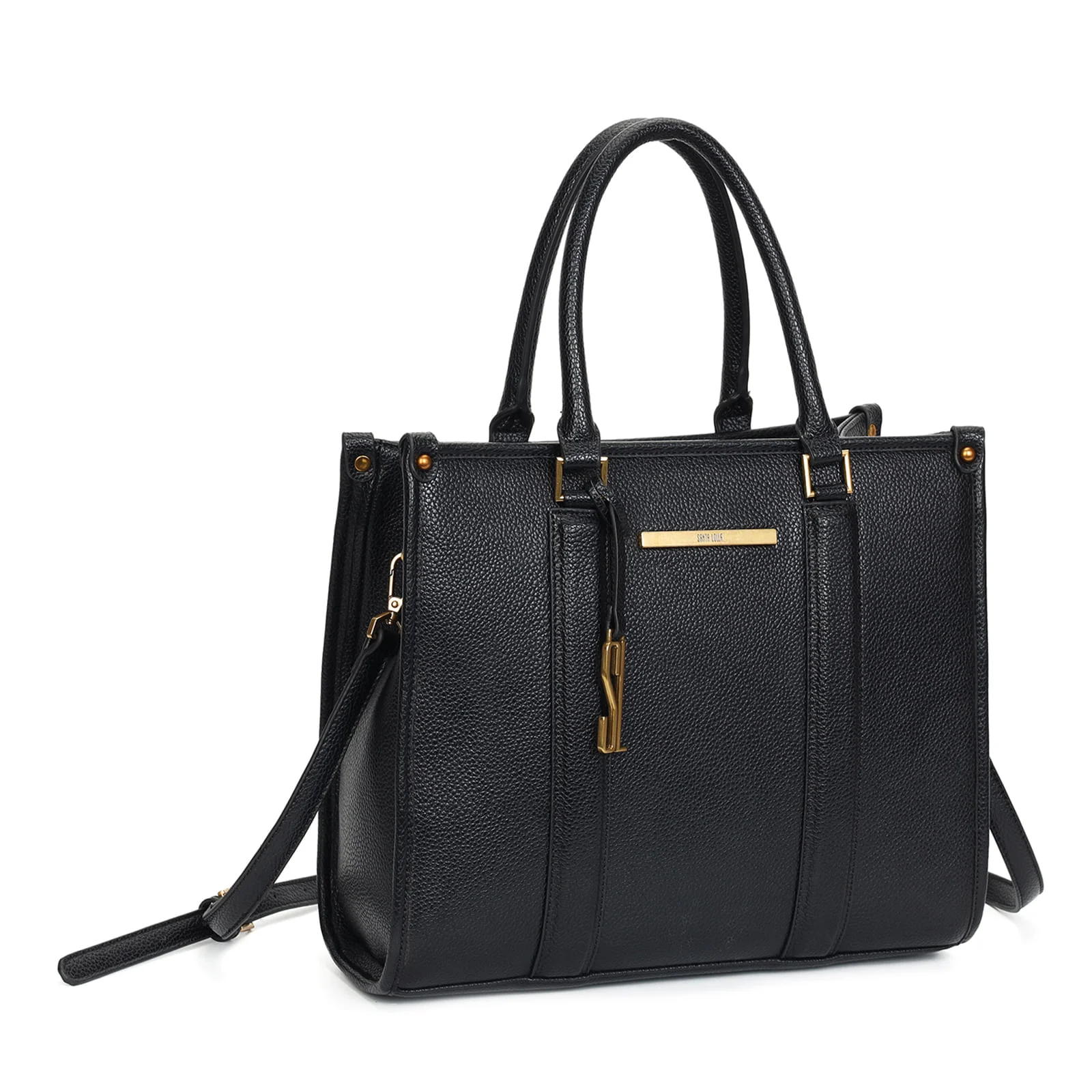 Bolsa Tote Preta Grande Alça Fina - vista 2 de 7