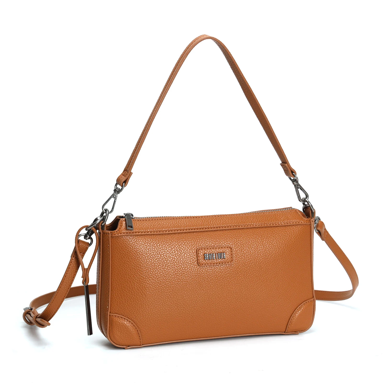 Bolsa De Ombro Média Floater Texturizada Marrom - vista 2 de 4