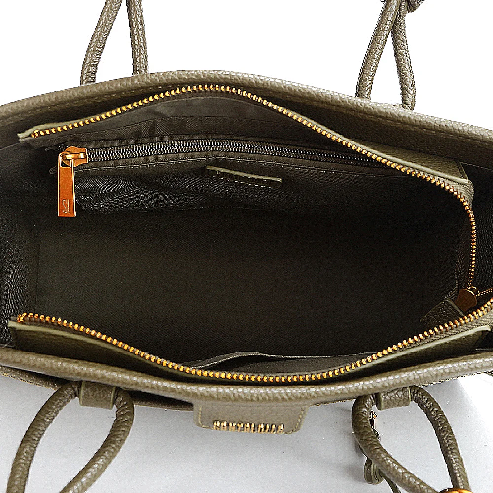 Bolsa Tote Verde Militar Quadrada Alça Nó - vista 3 de 3