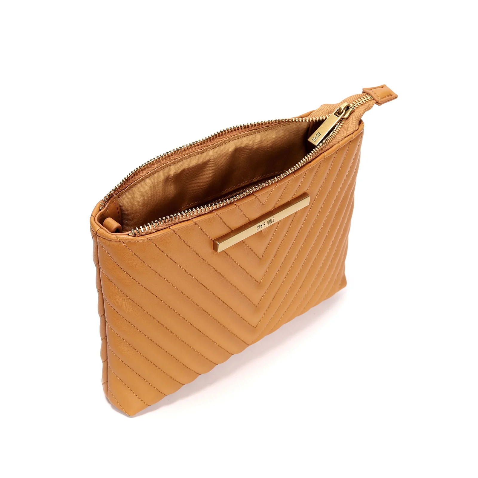 Bolsa Transversal Marrom Claro Matelassê - vista 3 de 3