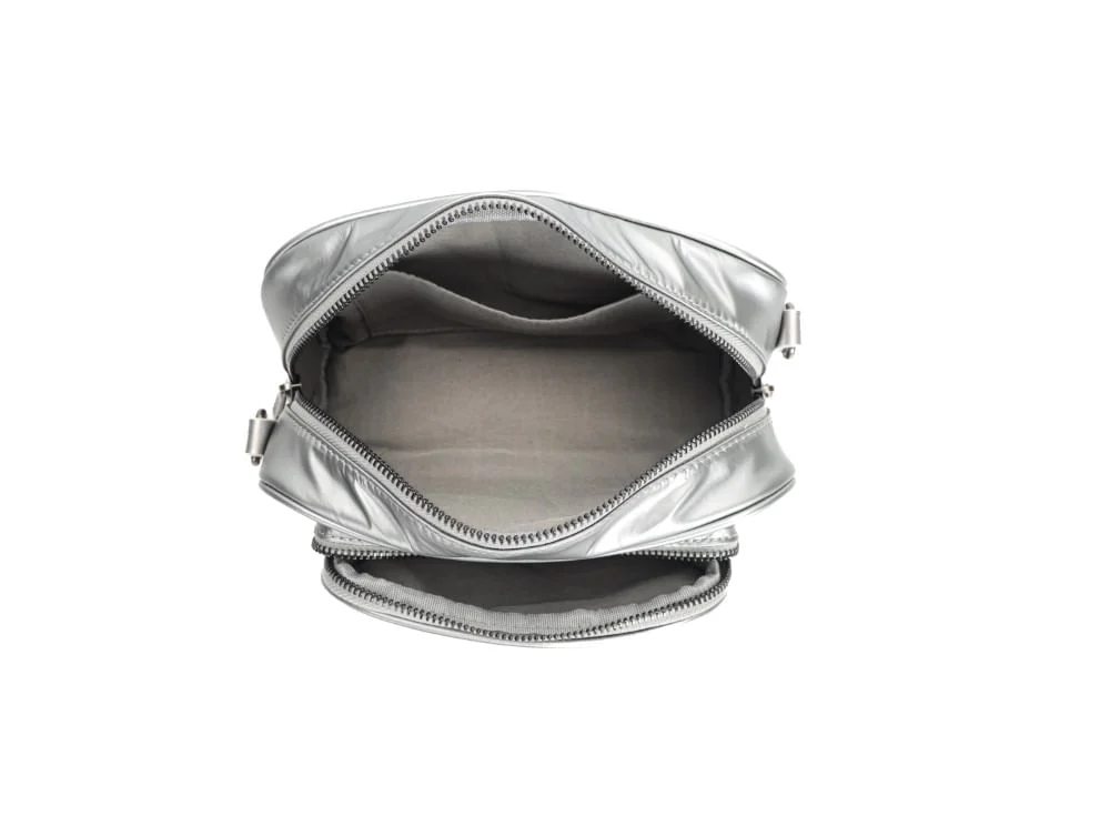 Bolsa Nylon Camera Bag Metalizado Prata Transversal - vista 4 de 7