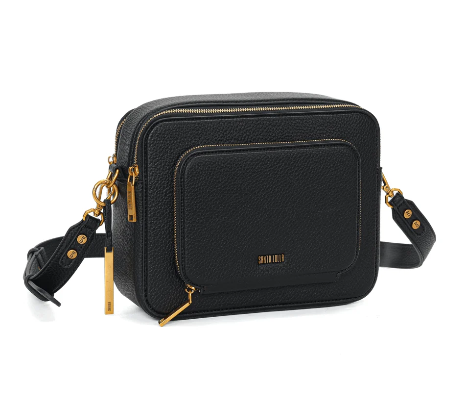 Bolsa Tiracolo Preta Alça Ajustável - vista 2 de 6