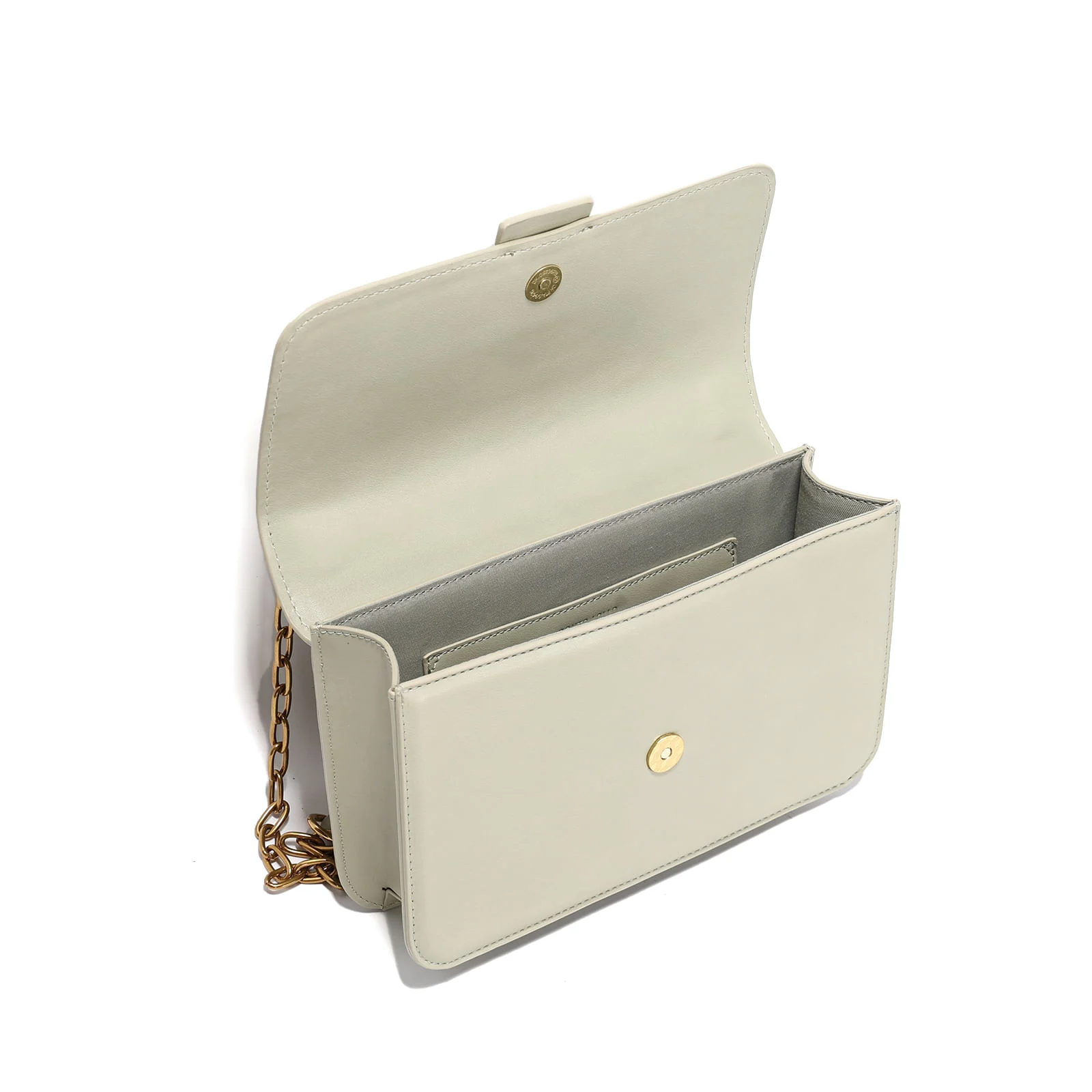 Bolsa Verde Pistache Transversal Alça Corrente - vista 3 de 3