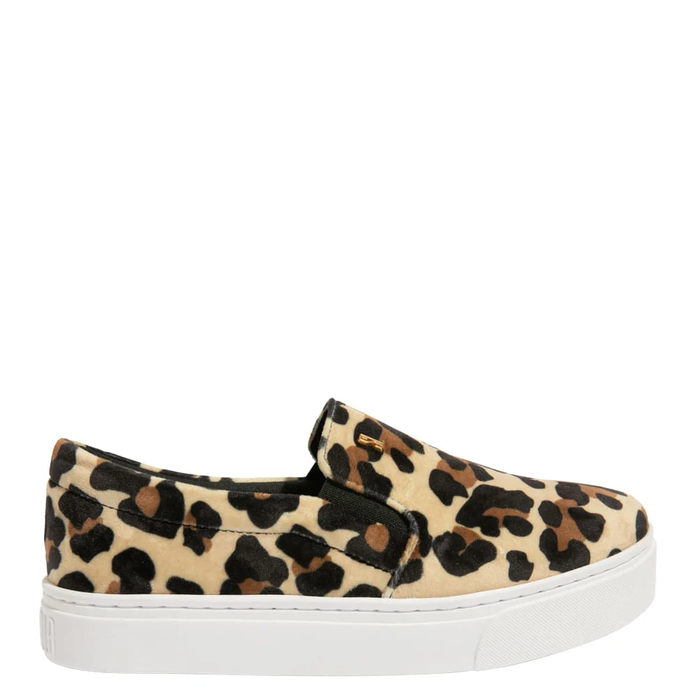 Tênis Slip On Veludo Animal Print Onça - vista 1 de 5