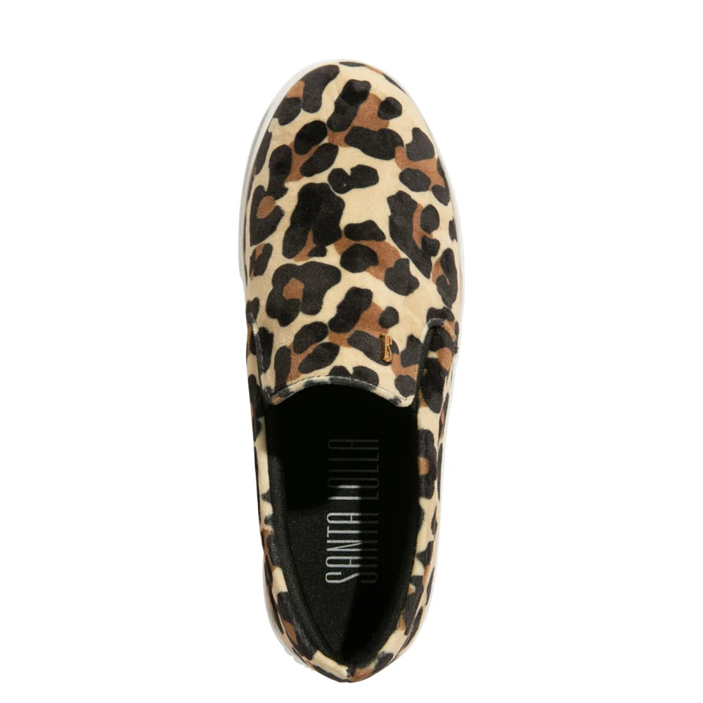 Tênis Slip On Veludo Animal Print Onça - vista 5 de 5