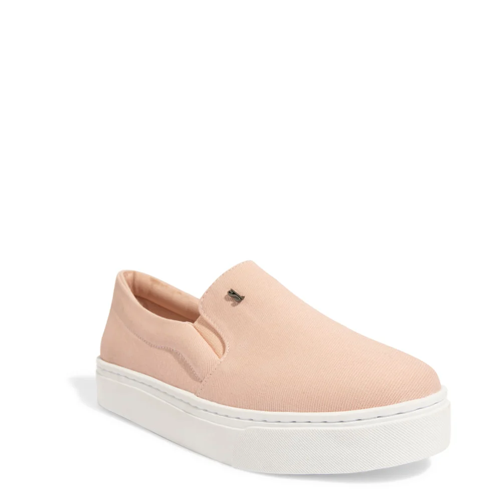 Tênis Slip On Lona Canelada Laranja Pêssego - vista 2 de 5