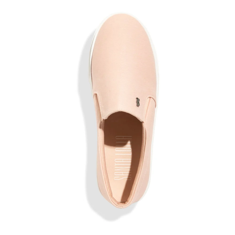 Tênis Slip On Lona Canelada Laranja Pêssego - vista 5 de 5