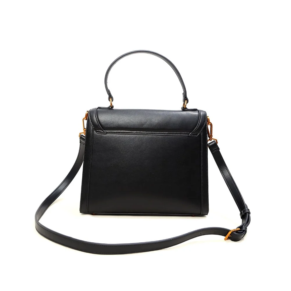 Bolsa Preta Transversal Alça Dupla - vista 4 de 6