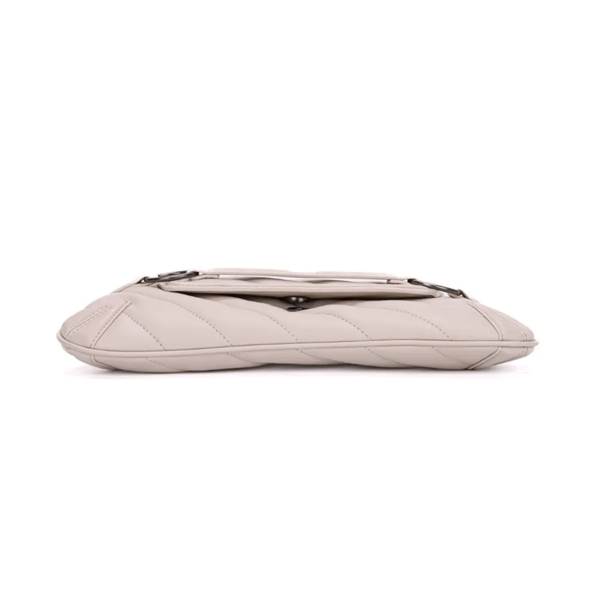Bolsa Creme Tiracolo Soft Alça Corrente - vista 4 de 6