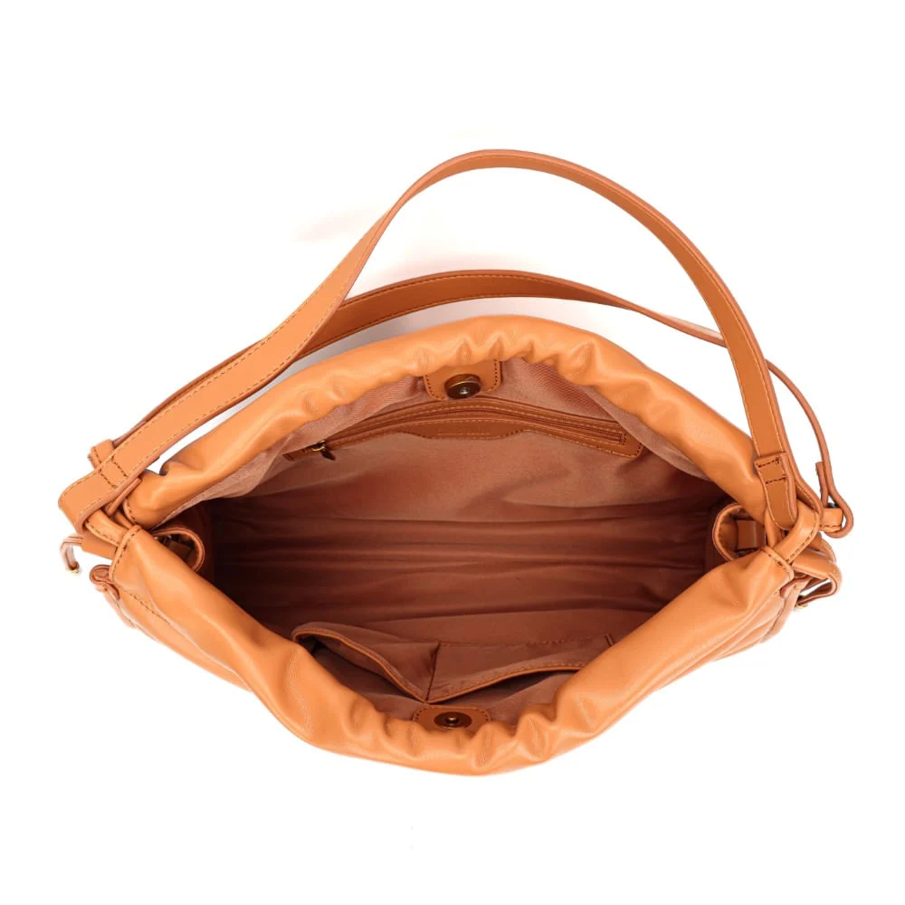 Bolsa Baguete Caramelo Soft Corrente Dourada - vista 7 de 7
