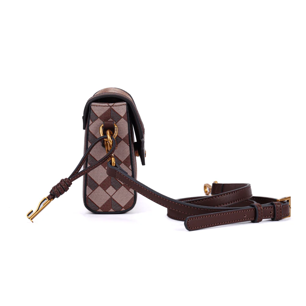 Bolsa Marrom Tiracolo Quadrada - vista 4 de 7