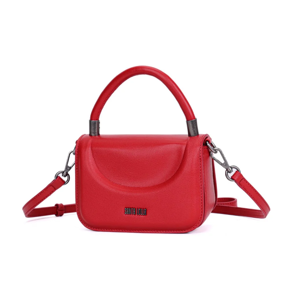 Bolsa Mini Bag Vermelha Quadrada Alça Tiracolo - vista 3 de 7