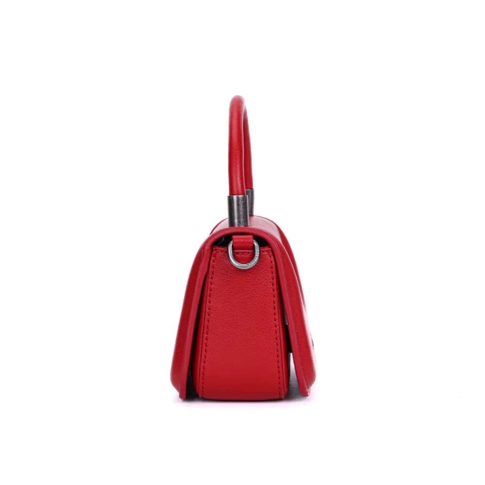 Bolsa Mini Bag Vermelha Quadrada Alça Tiracolo - vista 4 de 7