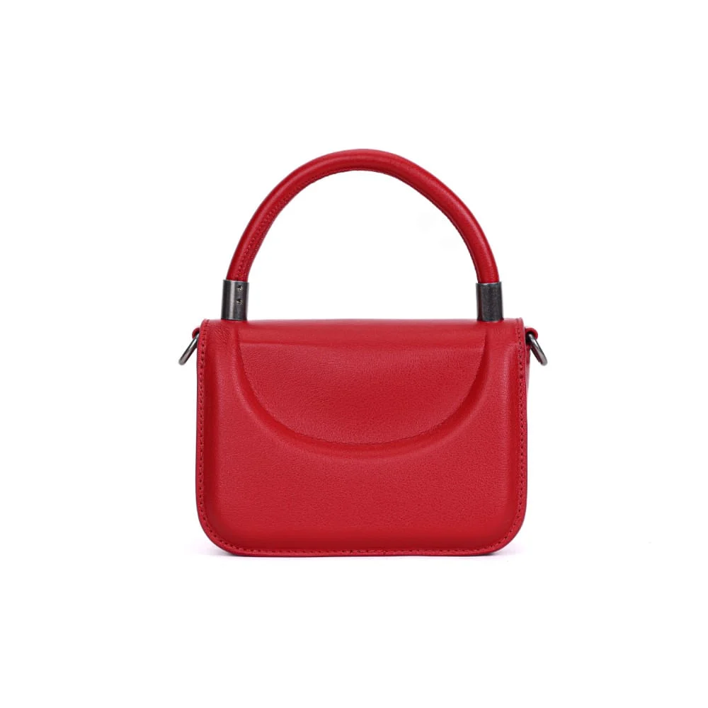 Bolsa Mini Bag Vermelha Quadrada Alça Tiracolo - vista 5 de 7