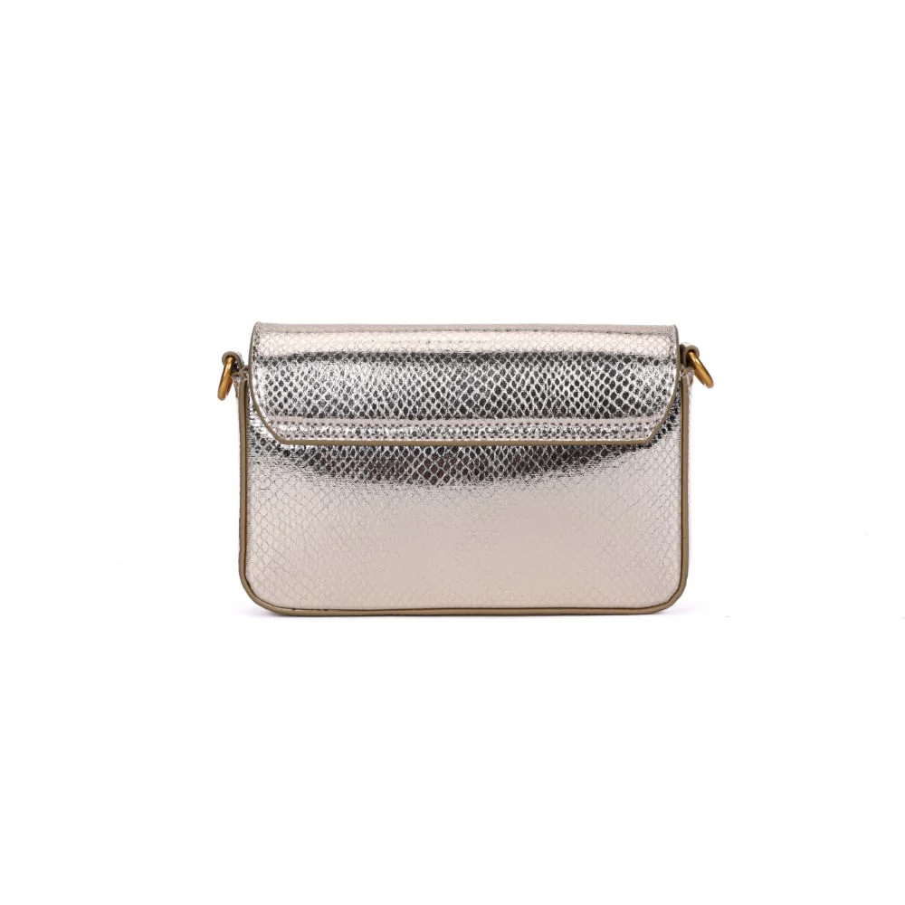 Bolsa Mini Bag Dourada Metalizada Transversal - vista 5 de 7