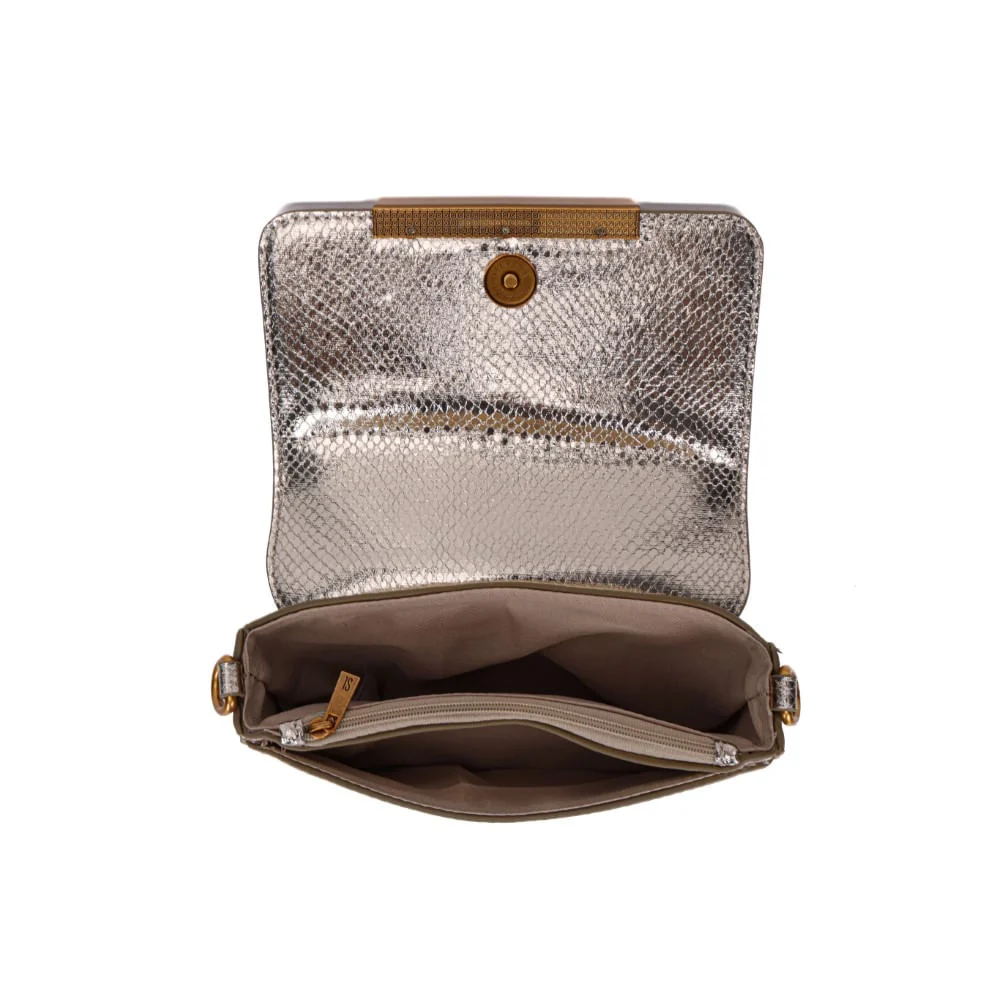 Bolsa Mini Bag Dourada Metalizada Transversal - vista 7 de 7